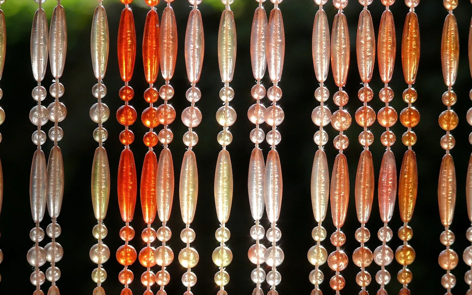 Bead curtain, fly curtain and orange