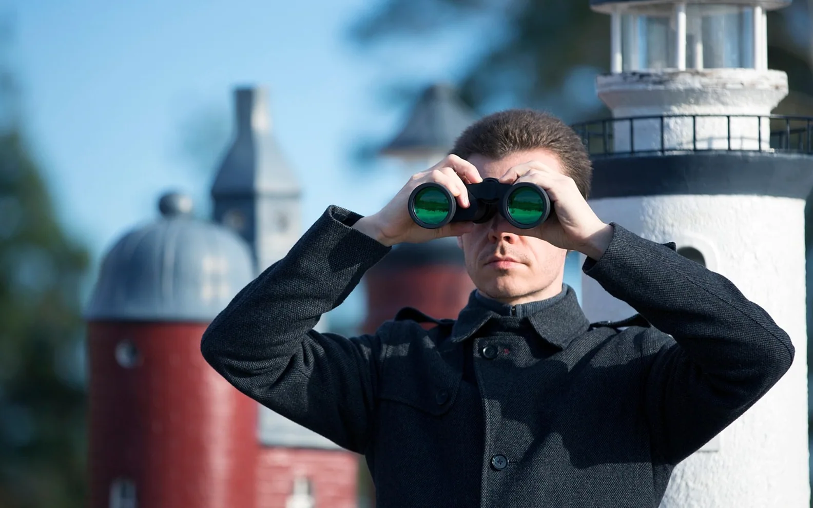 Light house, binocular and view